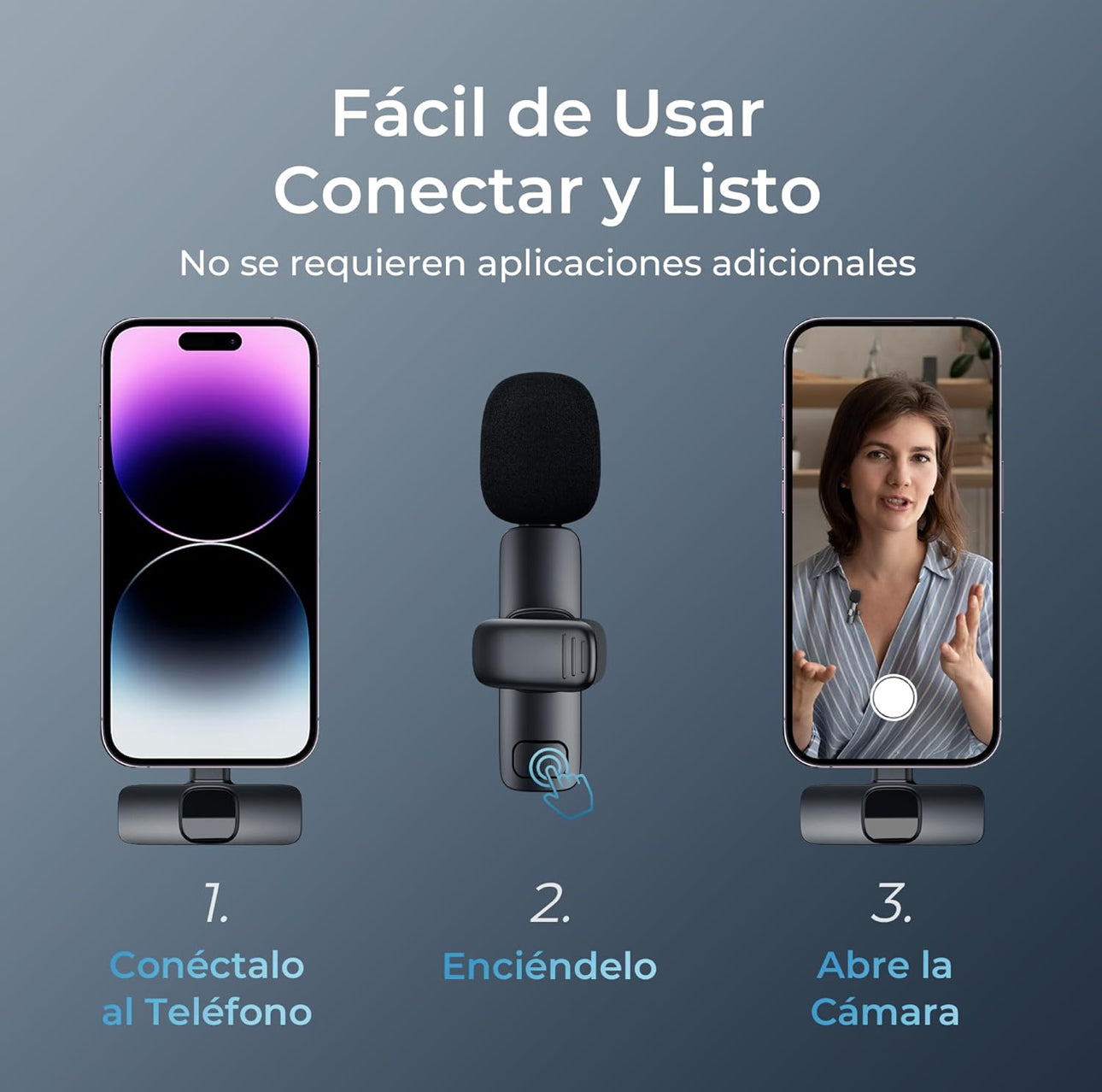 TokCast Mic Pro – Micrófonos Inalámbricos para Móvil (iPhone y Android)