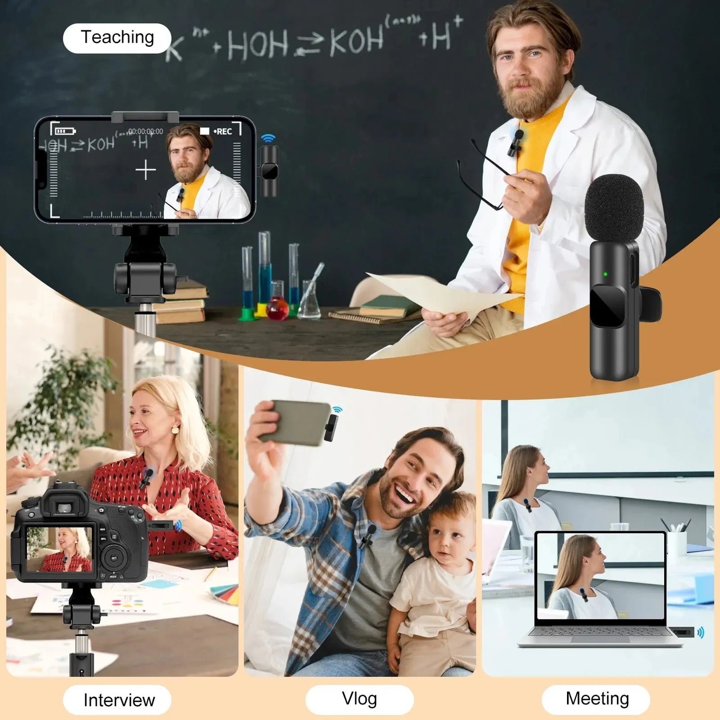 TokCast Mic Pro – Micrófonos Inalámbricos para Móvil (iPhone y Android)